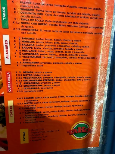 takos al pastor menu 5